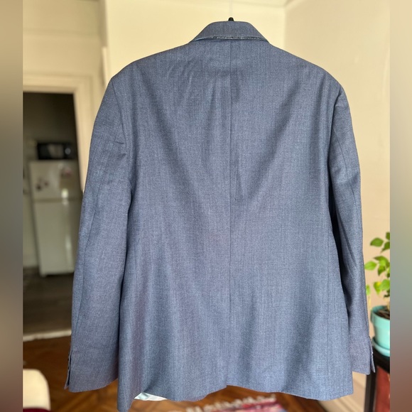 “Without Prejudice” KILBURN SLIM FIT BLUE WOOL MEN SUIT - Picture 11 of 16